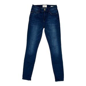 Frame Jeans Womens Sz 26 Le Skinny de Jeanne Crop Dark Wash Mid Rise USA Made